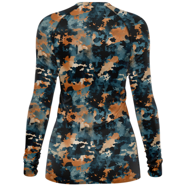 Chokefish™ Long Sleeve Rashguard Acid-Wash Woman's Shirt-009